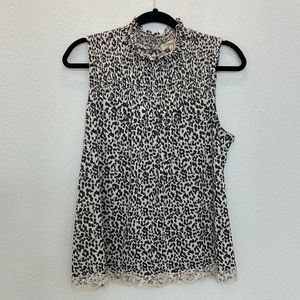 Rewind Animal Print Sleeveless Top L